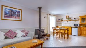 Enjoy our spacious living space in our one bedroom spa cottage